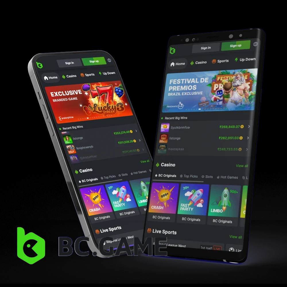 BC Game mobile app